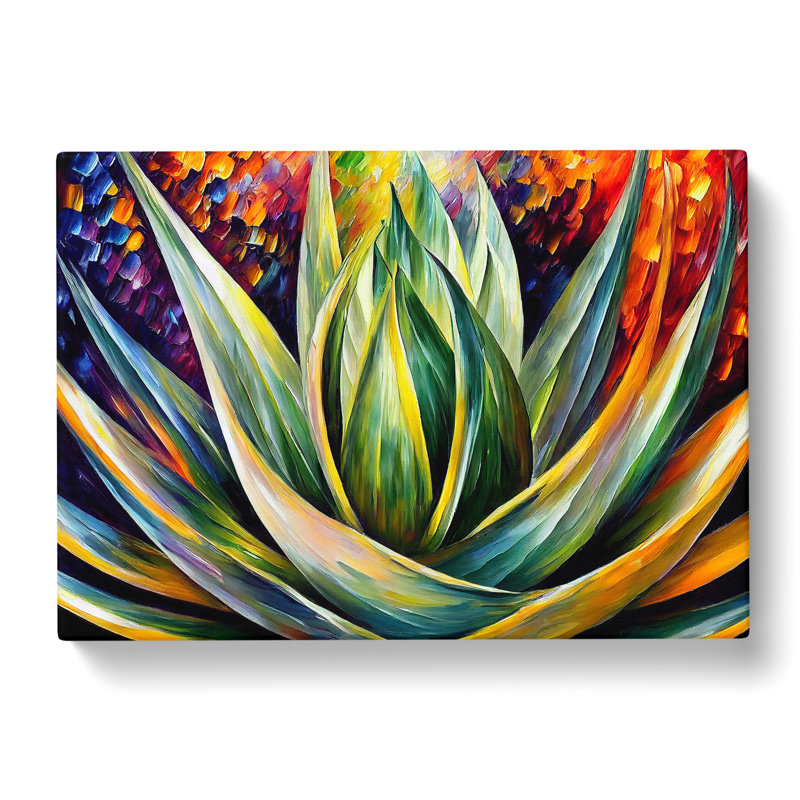 Aloe Vera Succulent Plant Vol.4 - Wrapped Canvas, 35cm H x 50cm W x 3cm D