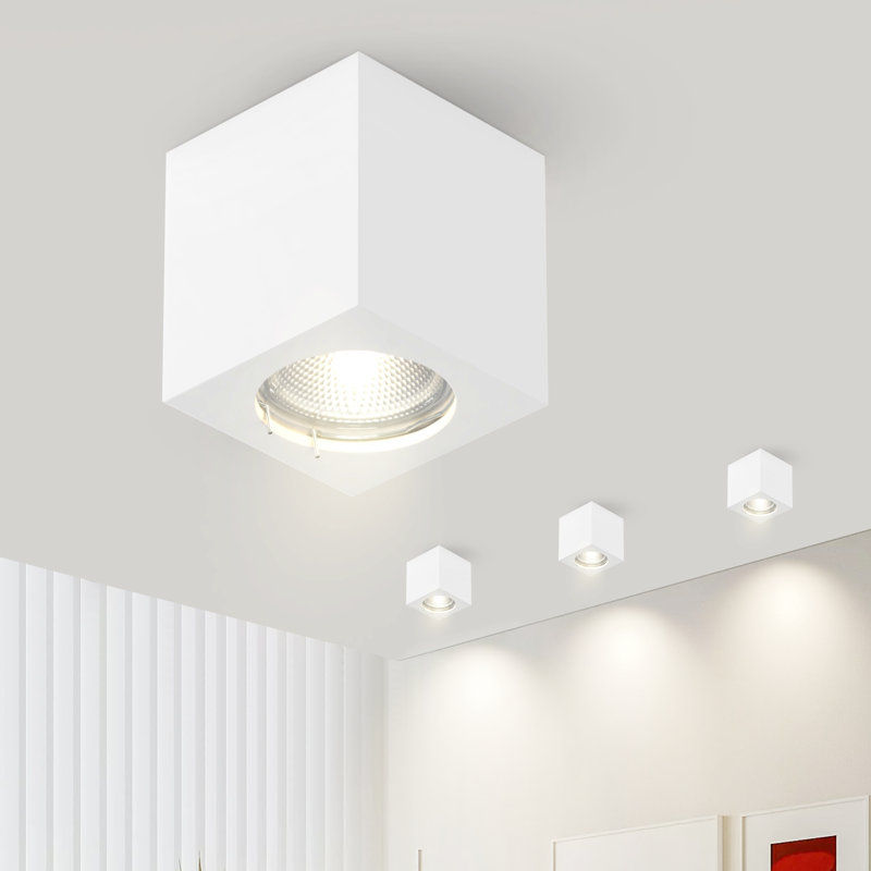 Vintage ceiling spotlight - white 1 -light E27 swiveling 350 Â° ceiling lamp wall spotlight industrial ceiling spotlights for kitchen, entrance, living room, bedroom