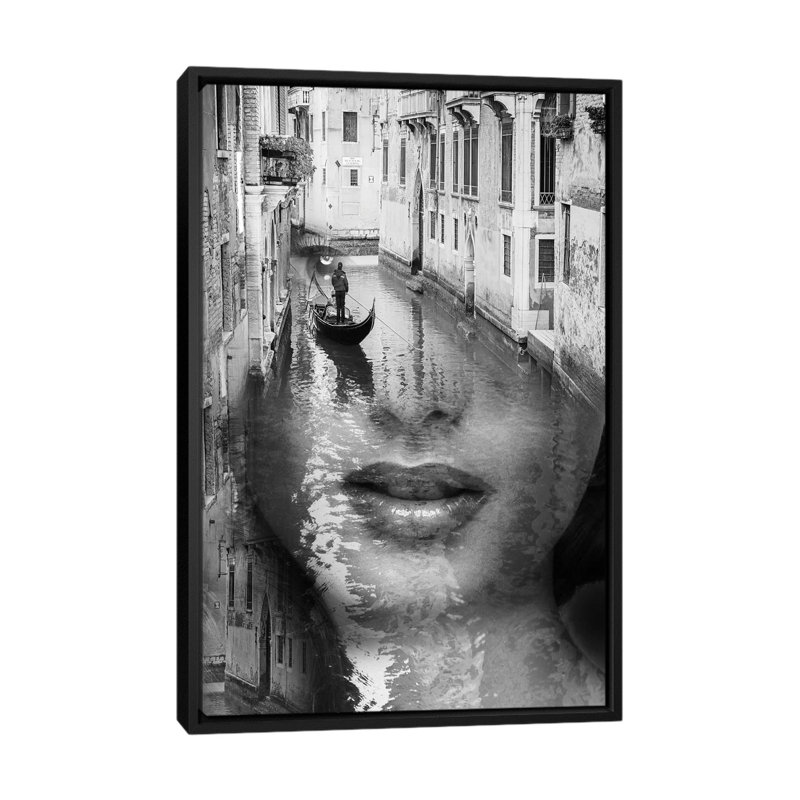 «Venetian Dreams», impression sur toile, H 26 po x l 18 po x P 1,5 po, Pas de tapis, Toile encadrée noire
