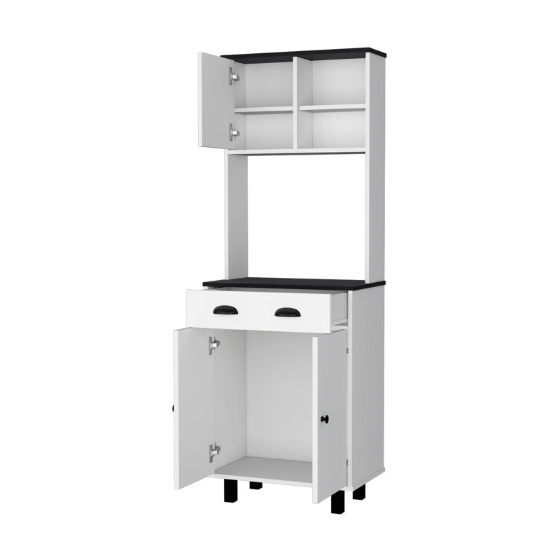 1 Kitchen Pantry - White And , Organize Your Efficiently In 1 Drawer, Functional Storage Unit, White/Walnut