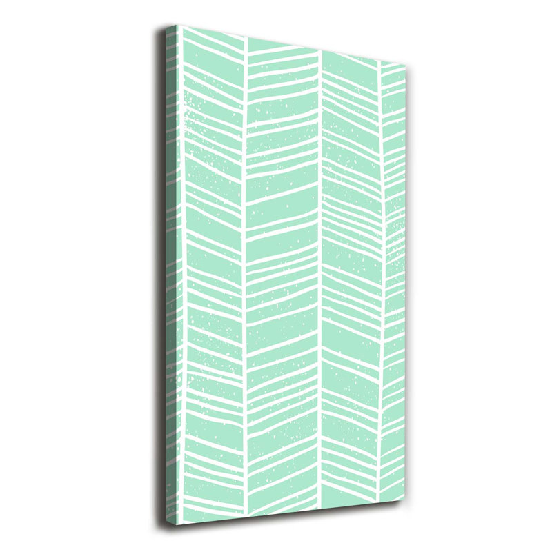 Herringbone Pattern - Wrapped Canvas Print