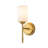Transitional Victorian Style Wall Sconce with Frosted Glass