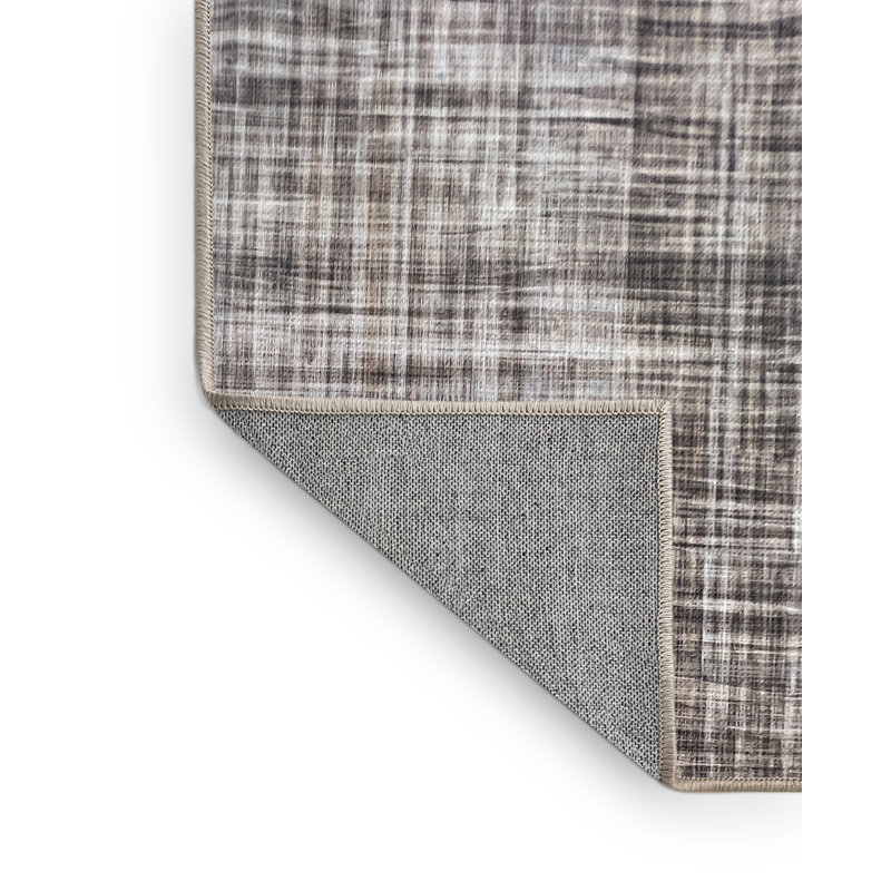 Haryss Washable Plaid Indoor Rug, Rectangle 8' x 12'