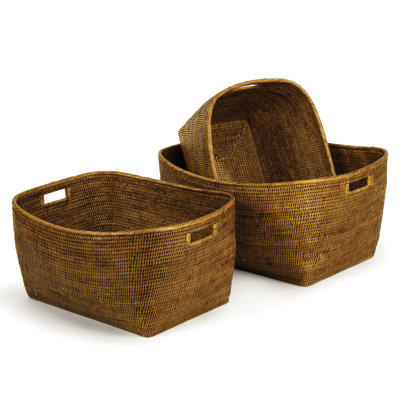 Handmade Rattan Decorative Basket Set