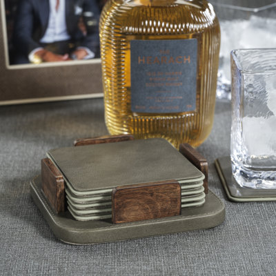 Ensemble de sous-verres en cuir 6 pièces Sotto