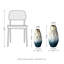 Abstract Ombre  Blue And Gold Metal Vases