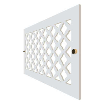 Registres pour murs et plafonds Stellar Air White avec vis en laiton - 4 x 8 (ouverture de conduit) 6 x 10 - Impériaux