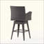 Tabouret de bar rotatif moderne en osier avec pieds fuselés, 1 pièce