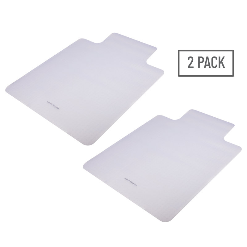 Tapis de chaise de bureau pour tapis, PVC, L 47,5 po x l 35,5 po x H 0,125 po, paquet de 2