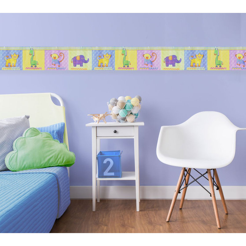 Papier peint adhésif auto-adhésif pour enfants pelez et collez 15 pi x 5 po