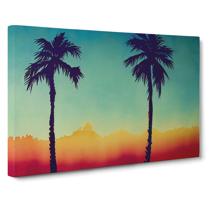 Majestic Palm Trees - Wrapped Canvas, 50cm H x 76cm W x 3cm D