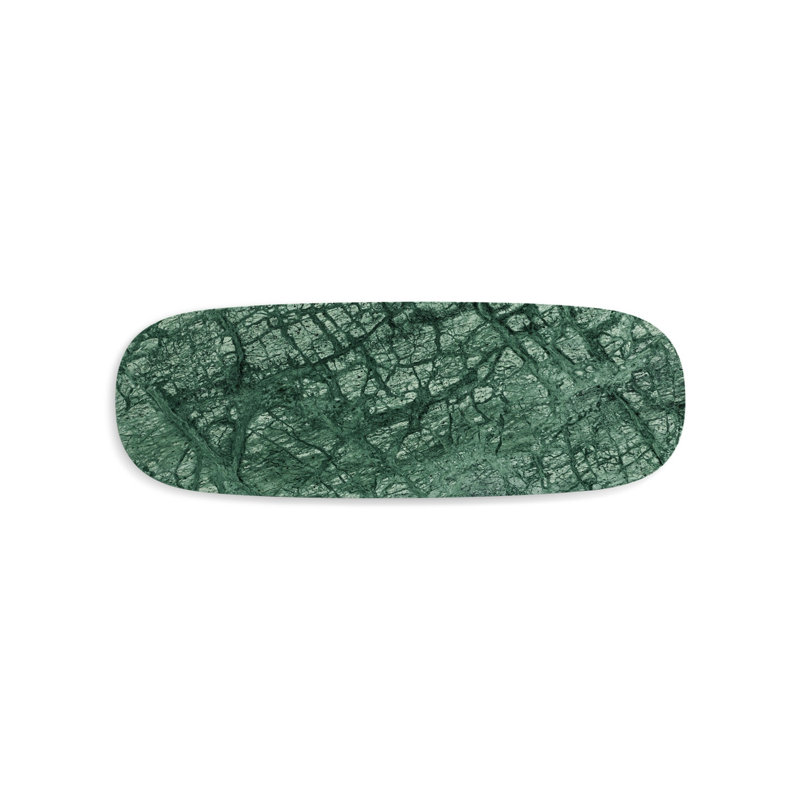Delicious Marble Decorative Tray, 1" H x 26" W x 9" D, Green Marble