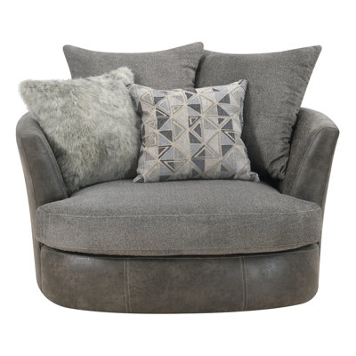 Hostivice Upholstered Swivel Chair And A Half