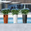Grand pot de fleurs cylindrique en plastique auto-arrosant Cilindro Color 23 pour l'intérieur et l'extérieur, ardoise-760067261-760067263