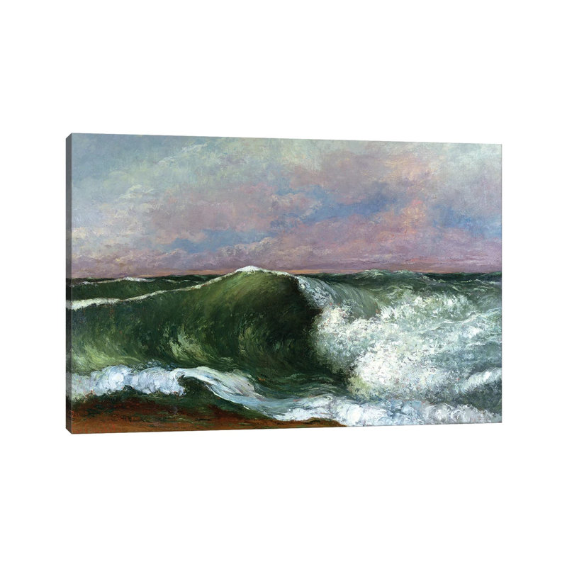 The Wave, 1870 (Private Collection) 1 Piece Wrapped Canvas Painting, 45.72cm H x 66.04cm W x 1.91cm D