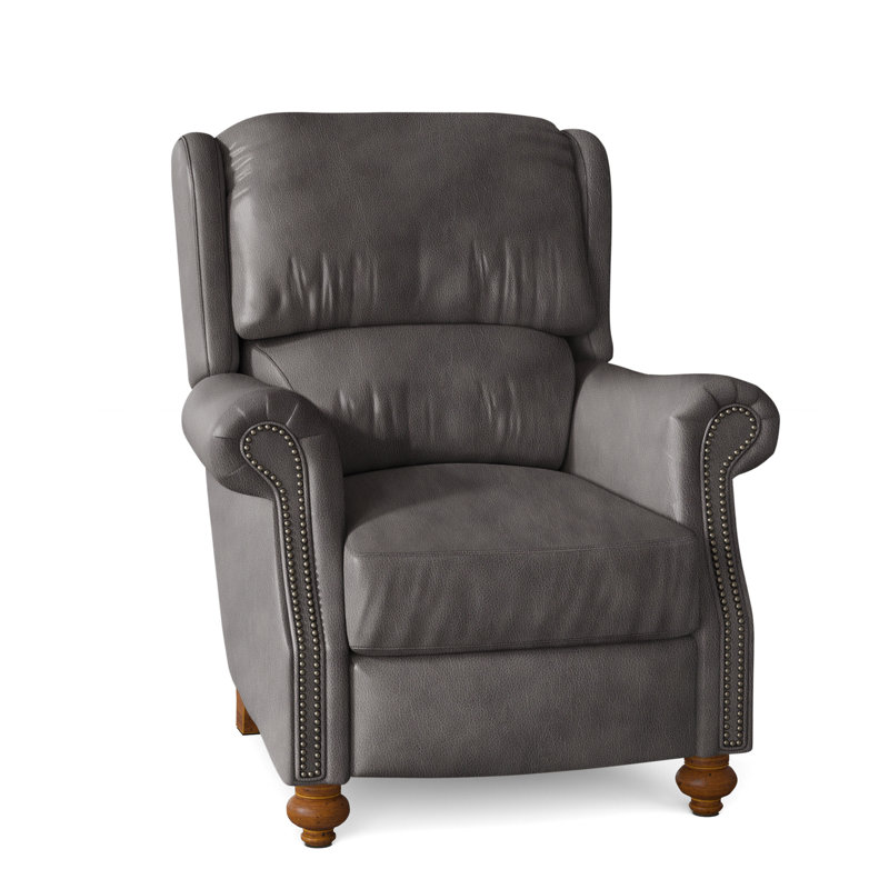 Fauteuil inclinable de 37 po Bancroft, Bronze industriel, Nouveaux classiques, Cuir véritable Outsider Raven