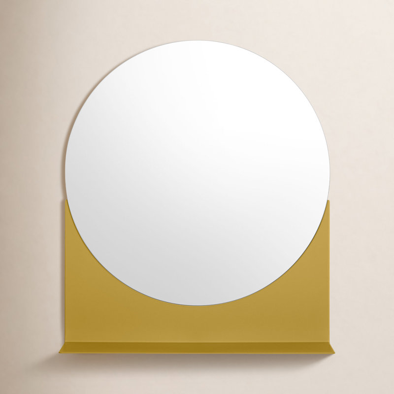 Glance Metal Wall Mirror, Mustard