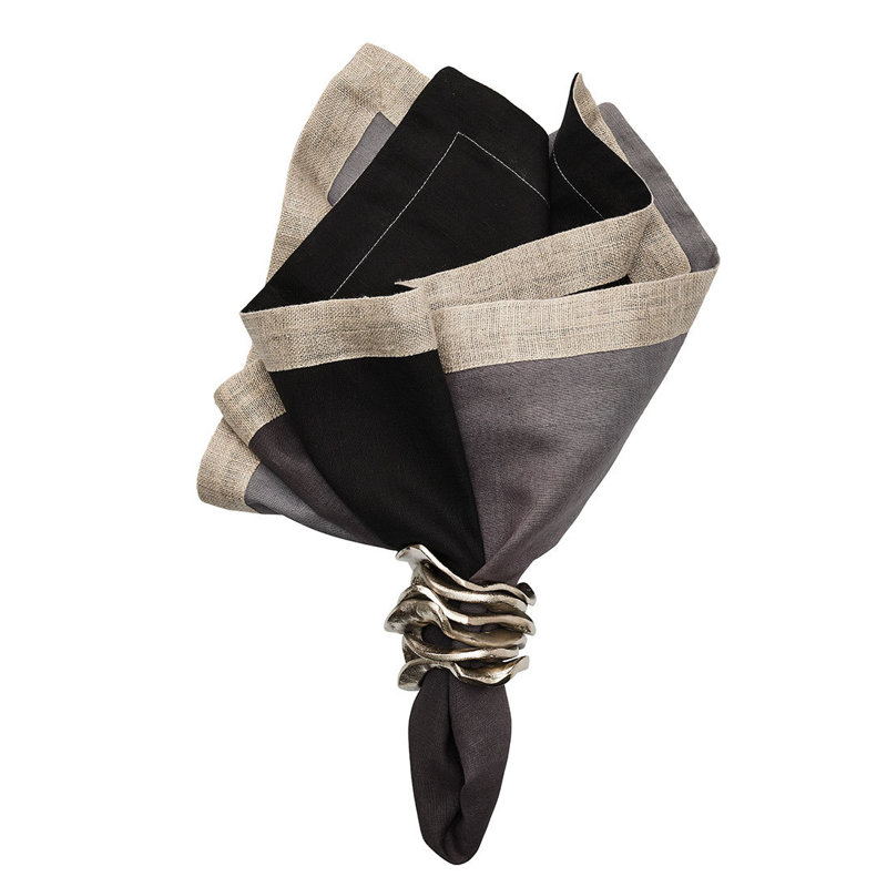 Dip Dye Linen Napkin, Gray