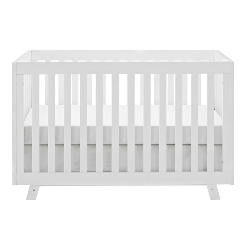 Lit de bébé convertible 3-en-1 Beckett, Blanc, Lit de bébé + matelas