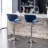 Annetra Velvet Upholstered Adjustable Swivel Barstool-2018900988