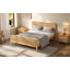 Lit plateforme moderne en rotin, cadre de lit en bois de style milieu du siècle avec tête et pied de lit en rotin tressé, lit pour chambre à coucher