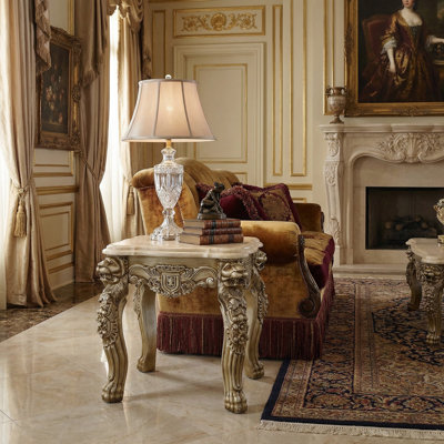 Marble Top End Table