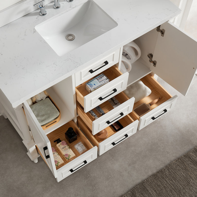 Fully Assembled 48'' Freestanding Single Bathroom Vanity