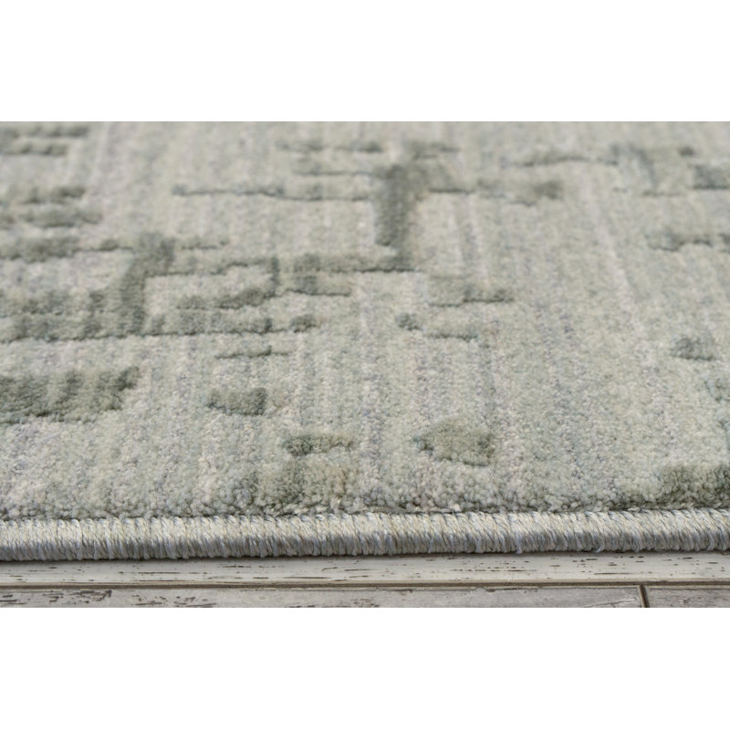 Nickelson 9748-480 Vert menthe / Taupe, Rectangle 2 pi 7 po x 4 pi 11 po