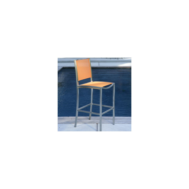 Tiburon Outdoor Bar Stool, Orange, Yes