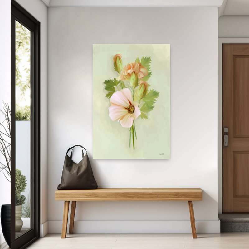 Peach Carnations II 1 Piece Wrapped Canvas Wall Art, 152.4cm H x 101.6cm W
