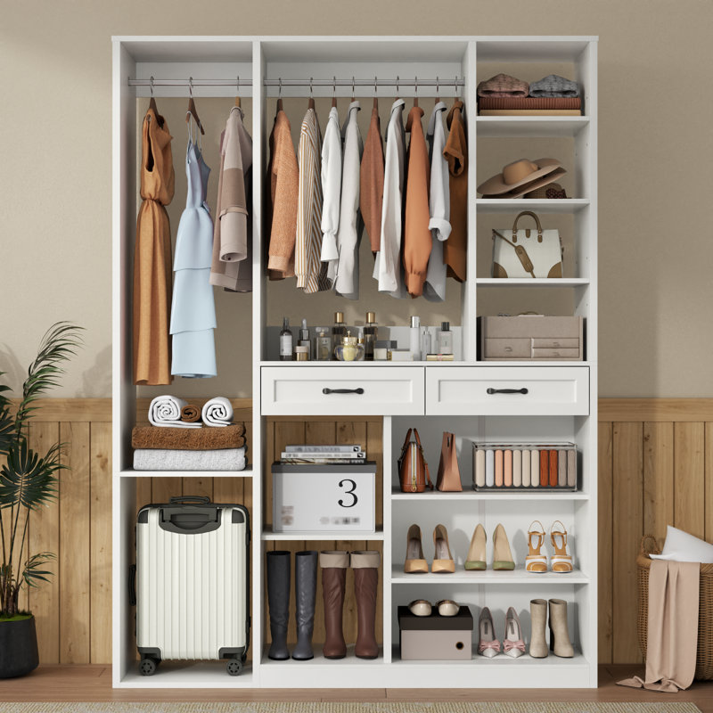 Armoire Wardrobe Closet With 2 Drawers