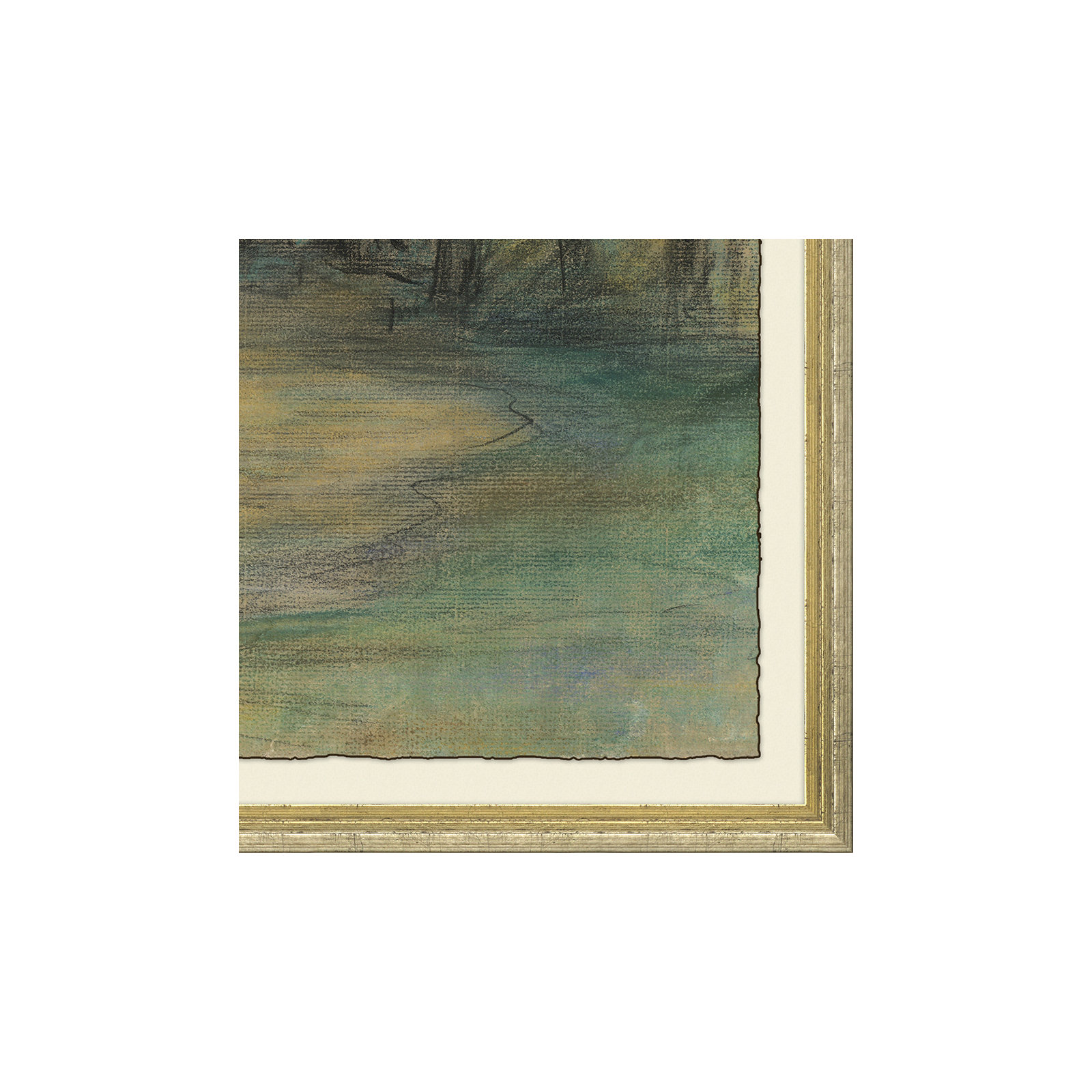 Pastel Wood Path Drawing by Jill Krasner