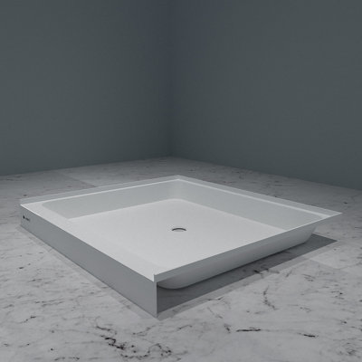 48x48 - Center Drain - Single Threshold - Acrylic Shower Base