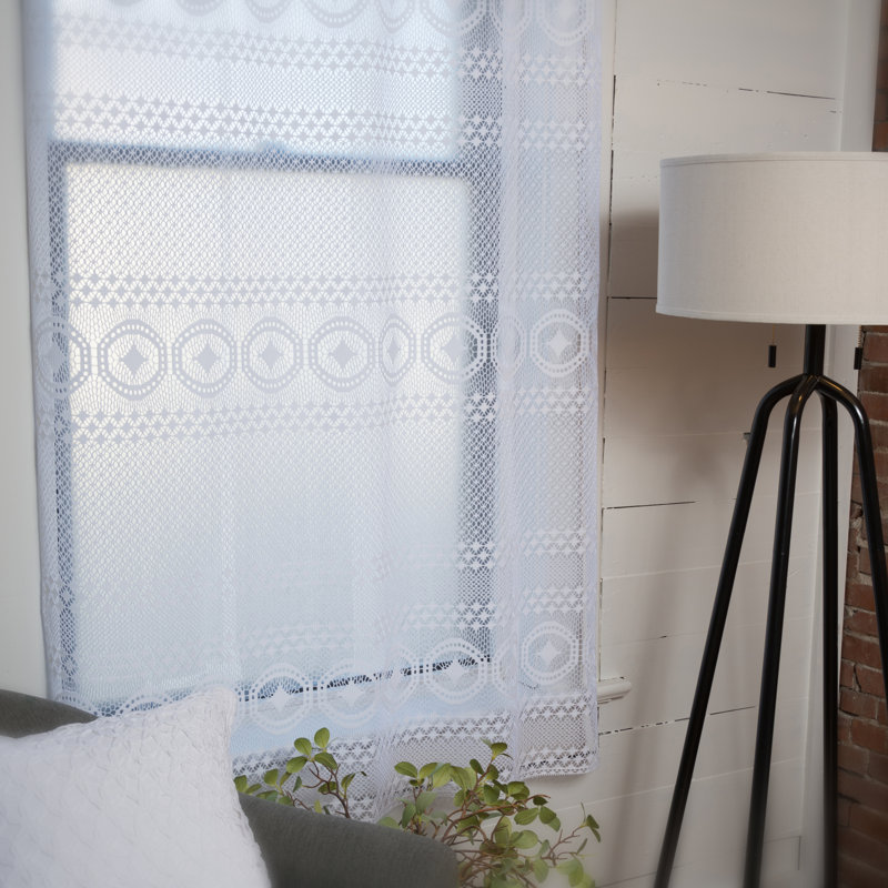 Romolo Sheer Single Panel, 48" W x 84" L, White