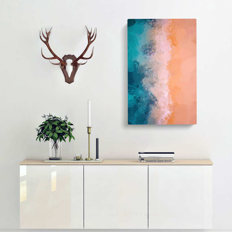 Beach Divide - Wrapped Canvas Painting, 60cm H x 40cm W x 3cm D