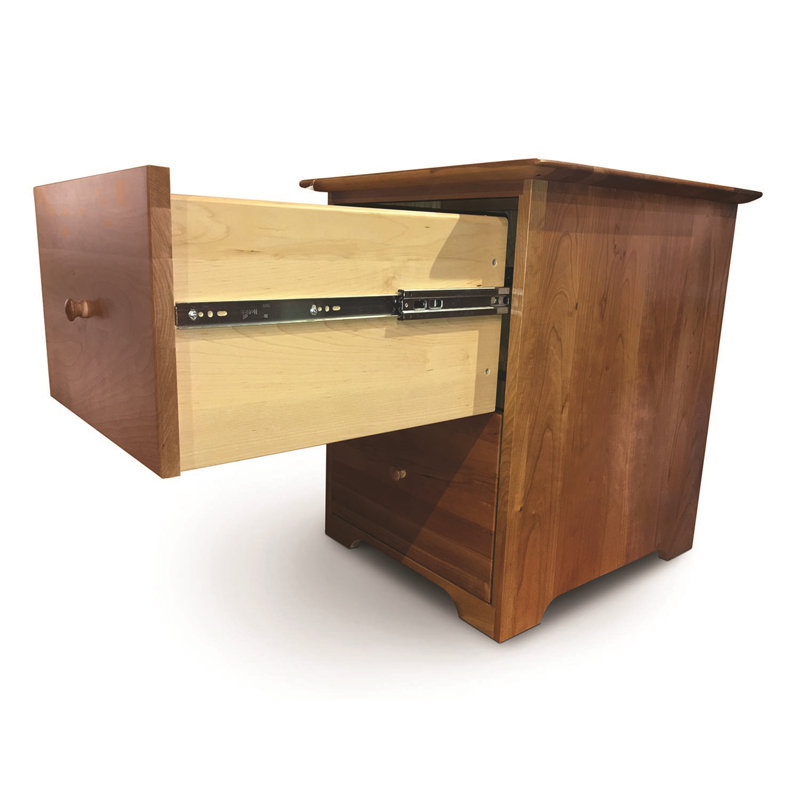 Sarah 20.5 " Wide 2 Solid Wood Vertical Filing Cabinet, Natural Cherry
