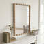 Miroir mural rectangulaire en bois massif 36 "x 24" avec cadre sculpté perlé-129157079-129157080-131363540