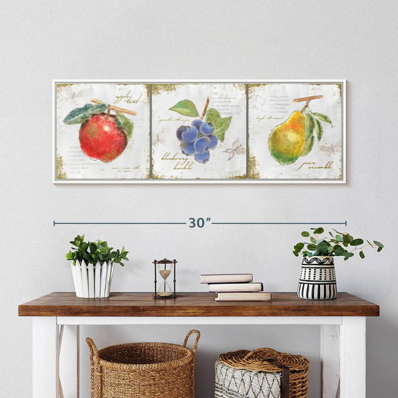 Trésors de jardin I, Floating Frame White, 31" X 11"