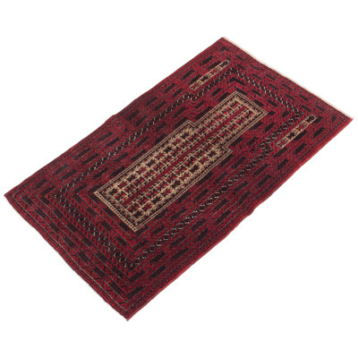 Tapis rouge foncé Dequita 3 pi 0 po x 4 pi 11 po