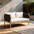 Outdoor Acacia Wood Loveseat Sofa-923435221