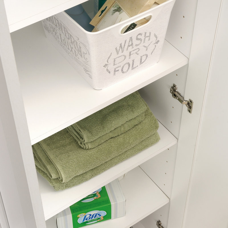 Carnesha 4 - Shelf Storage Cabinet, Soft White