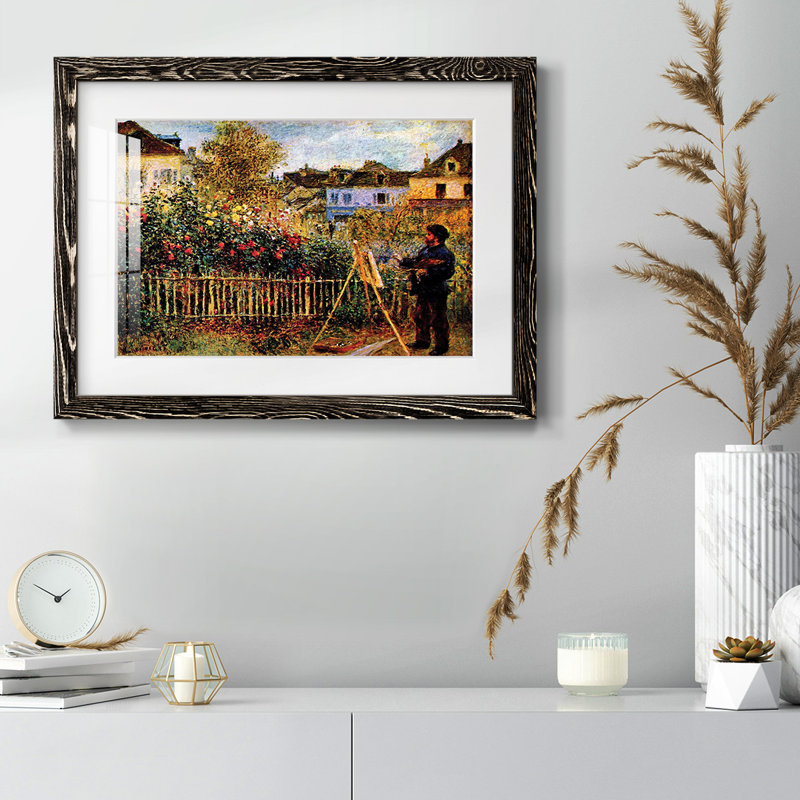 Monet peignant dans son jardin à Argenteuil, Noir, H 28 po x l 42 po x P 1,5 po