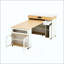 Îlot de cuisine mobile extensible avec rangement, chariot de cuisine avec plateau coulissant, armoire vitrée et roulettes verrouillables, poste de préparation multifonctionnel pour cuisine/salle à manger-47411108