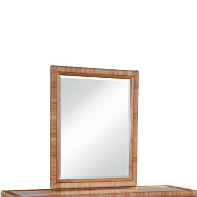 Naples Flat Rattan Beveled Mirror