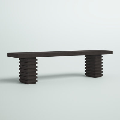 Zaedin Twin Pedestal Wood Dining Bench