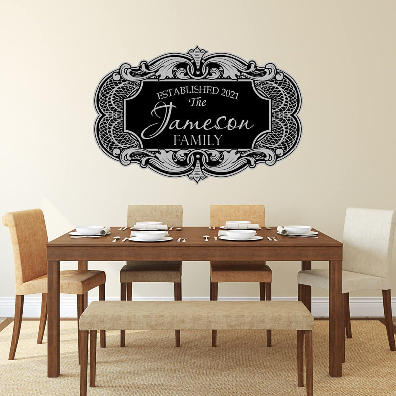 Text & Numbers Non-Wall Damaging Wall Decal, 25" H x 38" W, Yes, Silver/Black