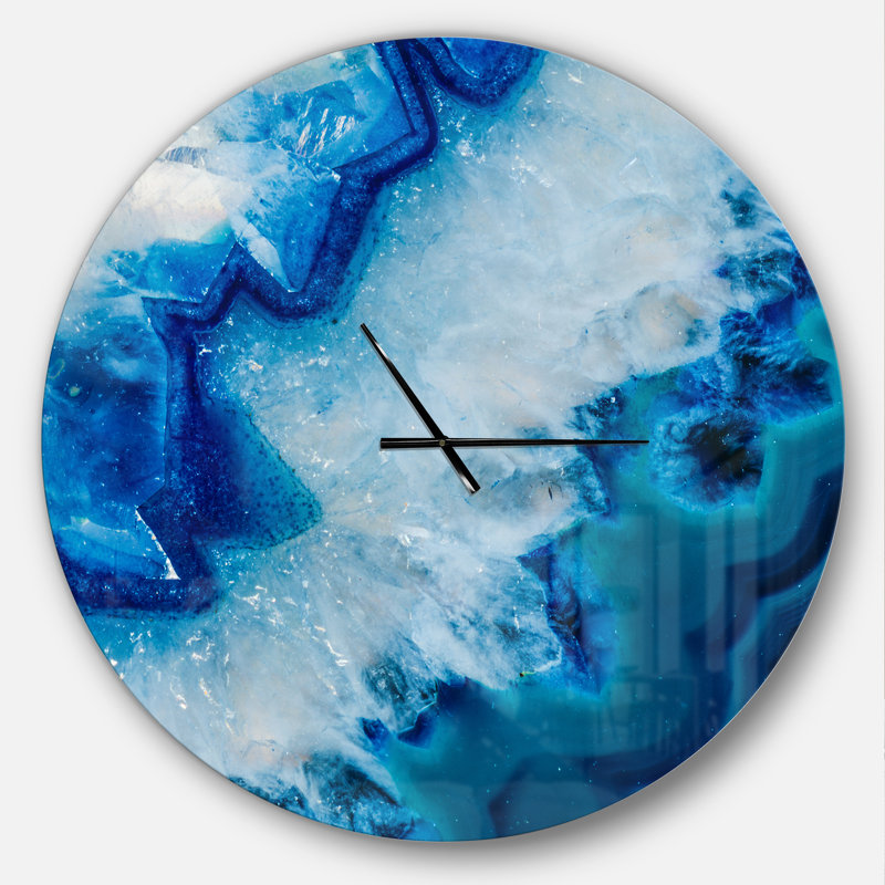 Geode Slice Macro - Modern wall clock, Oversized