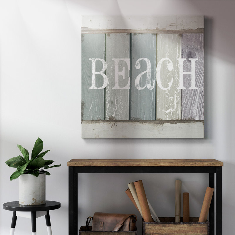 «Beach Sign IV», reproduction sur toile tendue, H 24 po x l 24 po x P 1 po