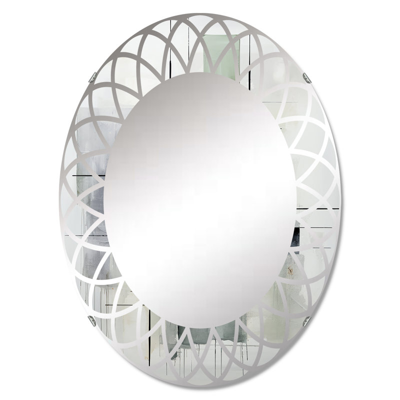 Everie - Miroir mural moderne ovale, 30 po x 20 po