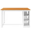 5 tables de salle à manger avec 3 rangements, comptoir, chaises à dossier croisé, bois massif, blanc, table à hauteur de bois transformant votre espace et apparence blanche confortable